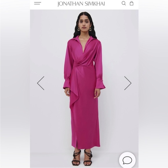 JONATHAN SIMKHAI BEAUTIFUL MAGENTA PINK DRESS JONATHAN SIMKHAI BEAUTIFUL MAGENTA PINK DRESS